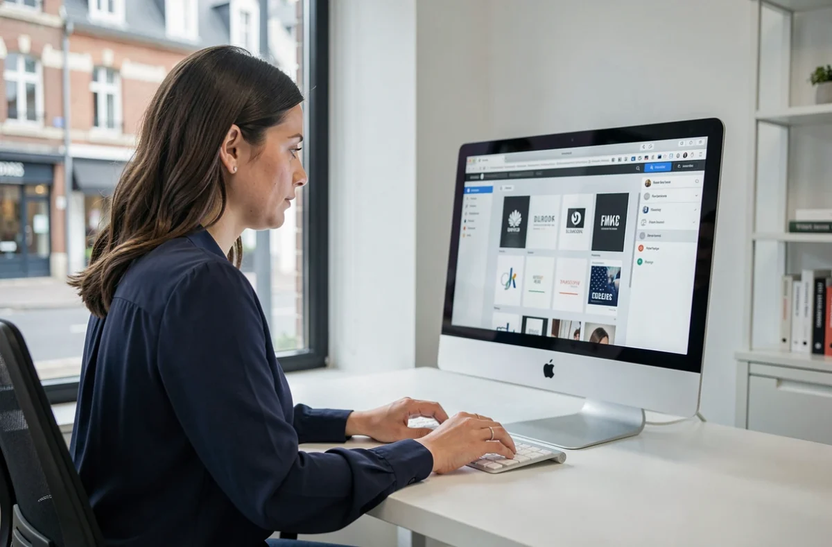 Designer web de l'agence Atalanta travaillant sur un projet de création de site internet à Angers