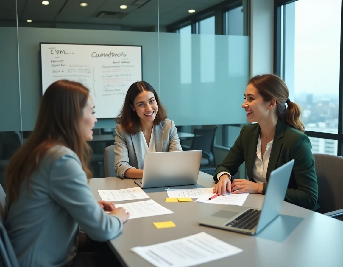 Équipe de recruteurs évaluant des CV de candidats pour des postes dans les cabinets d'audit Big 4