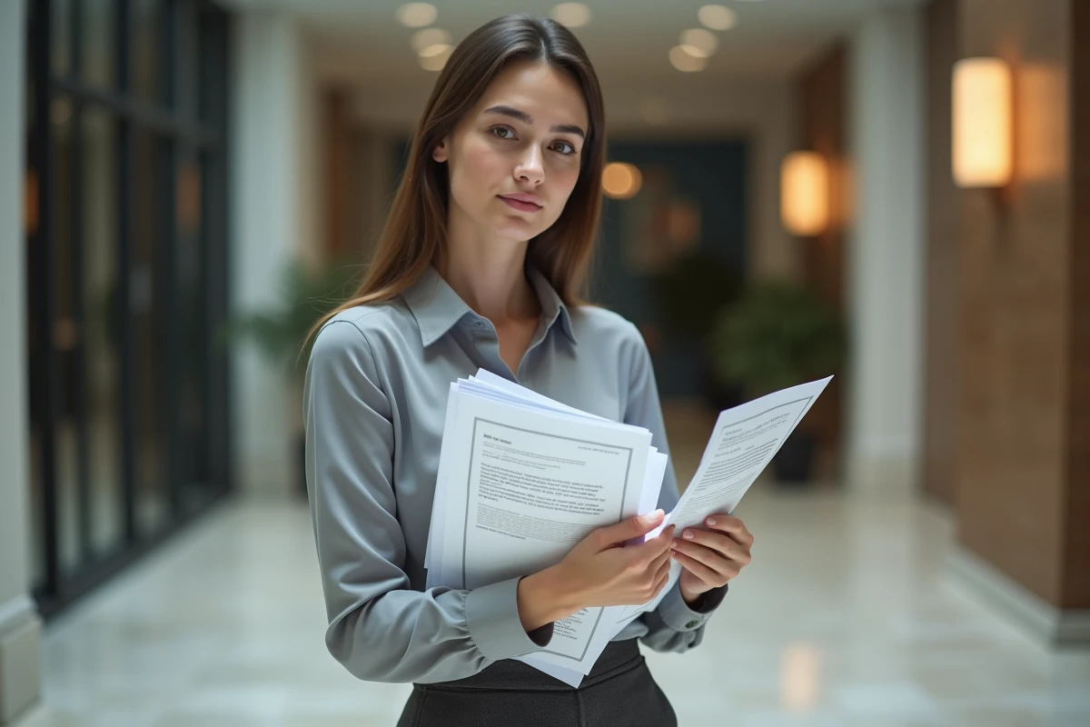 Jeune femme avec rapports d